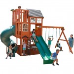 Complex de joaca din cedru Copper Ridge KidKraft - Centru cu trei tobogane si 3 nivele - Cedar Summit PlayCentre Complex de joaca din cedru Copper Ridge KidKraft - Centru cu trei tobogane si 3 nivele - Cedar Summit PlayCentre